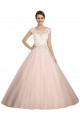 Ivoire Princesse Bateau Illusion Dentelle Robes de mariée à Vendre