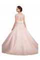 Ivoire Princesse Bateau Illusion Dentelle Robes de mariée à Vendre