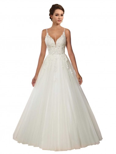 Ivoire Princesse Bretelles spaghetti Tulle Dentelle Boho Robes de mariée à Vendre