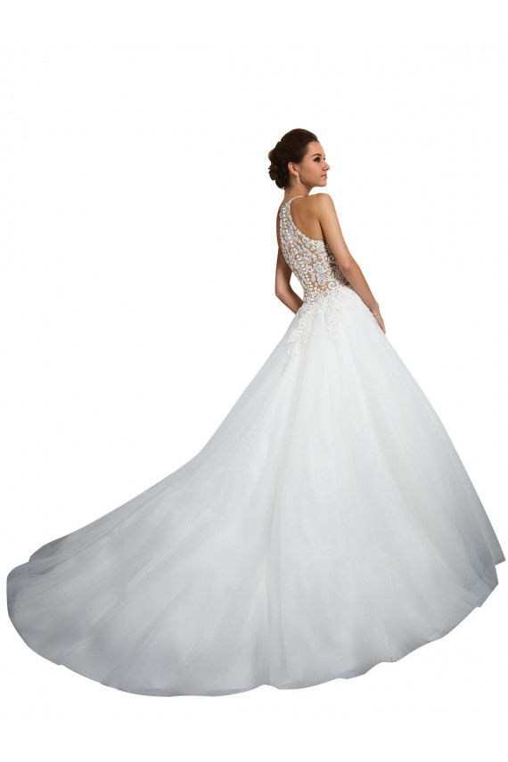 Ivoire Princesse Col Haut Tulle Dentelle Robes de mariée à Vendre