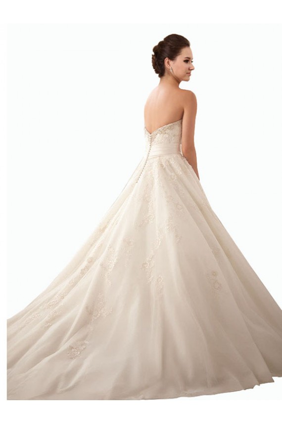 Ivoire Princesse Satiné Tulle Dentelle Robes de mariée à Vendre