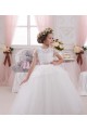 Ivoire Princesse Tulle Dentelle Longue Robes de demoiselle d'honneur - fillette à Vendre