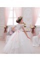 Ivoire Princesse Tulle Dentelle Longue Robes de demoiselle d'honneur - fillette à Vendre