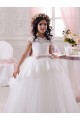 Ivoire Princesse Tulle Dentelle Longue Robes de demoiselle d'honneur - fillette à Vendre