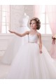 Ivoire Princesse Tulle Longue Robes de demoiselle d'honneur - fillette à Vendre