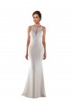 Ivoire Sirène Balayage train Dentelle Crêpe Stretch Robes de mariée à Vendre
