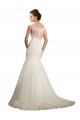 Ivoire Sirène Bateau Tulle Dentelle Robes de mariée à Vendre