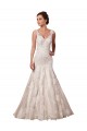 Ivoire Sirène Col V Tulle Dentelle Robes de mariée à Vendre