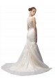 Ivoire Sirène Illusion Balayage train Tulle Dentelle Robes de mariée à Vendre