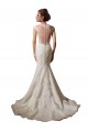 Ivoire Sirène Illusion Col V Tulle Dentelle Robes de mariée à Vendre