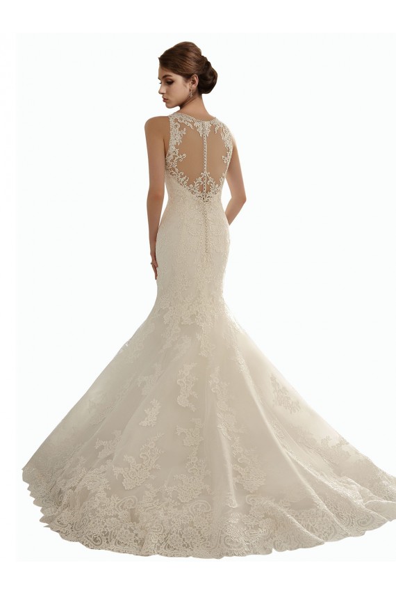 Ivoire Sirène Illusion Dentelle Robes de mariée à Vendre