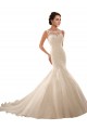Ivoire Sirène Illusion Tulle Dentelle Robes de mariée à Vendre