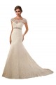 Ivoire Sirène Illusion Tulle Dentelle Robes de mariée à Vendre