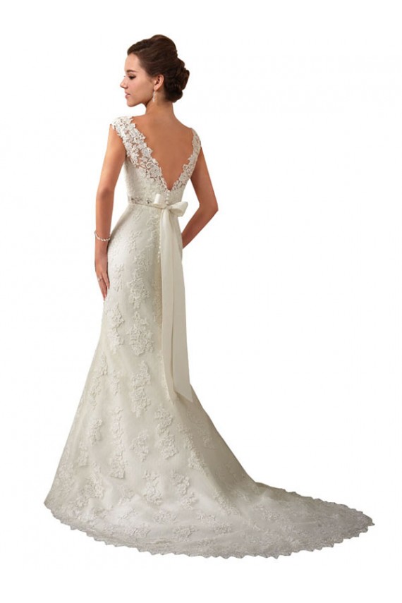 Ivoire Sirène Illusion Tulle Dentelle Robes de mariée à Vendre