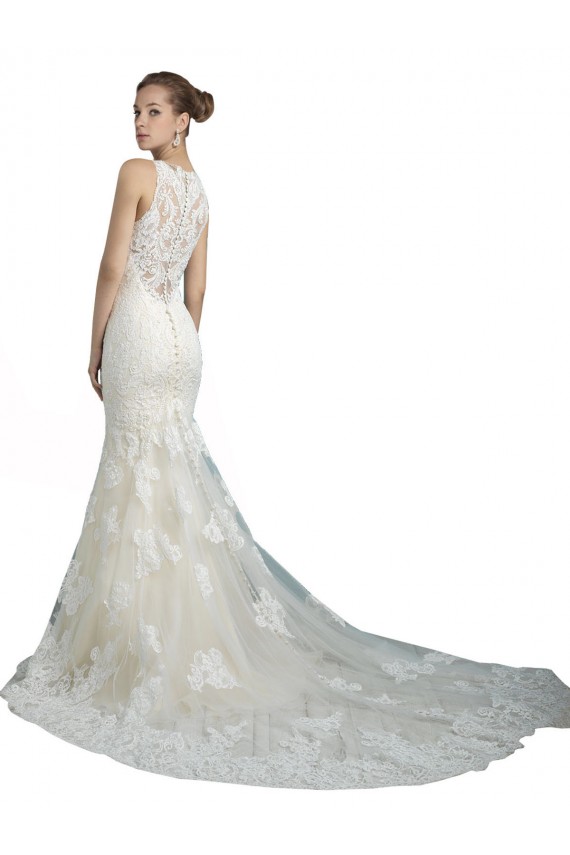 Ivoire Sirène Illusion Tulle Plage Robes de mariée à Vendre