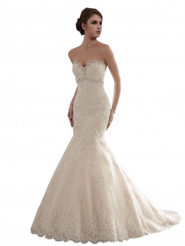 Ivoire Sirène Tulle Dentelle Classique Robes de mariée à Vendre