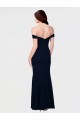 Ivoire Sirène Épaule Dénudée Crêpe Stretch Longue Formelles Robes demoiselle d'honneur / Robes de soirée / Robes de bal à Vendre