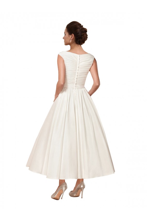 Ivoire Trapèze Col V Satiné Robes de mariée à Vendre