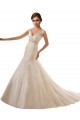 Ivoire Trapèze Col V Tulle Dentelle Robes de mariée à Vendre