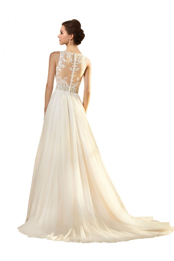 Ivoire Trapèze Col V Tulle Robes de mariée à Vendre