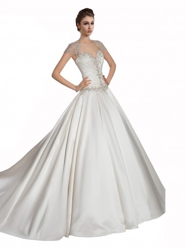 Ivoire Trapèze Satiné Robes de mariée à Vendre