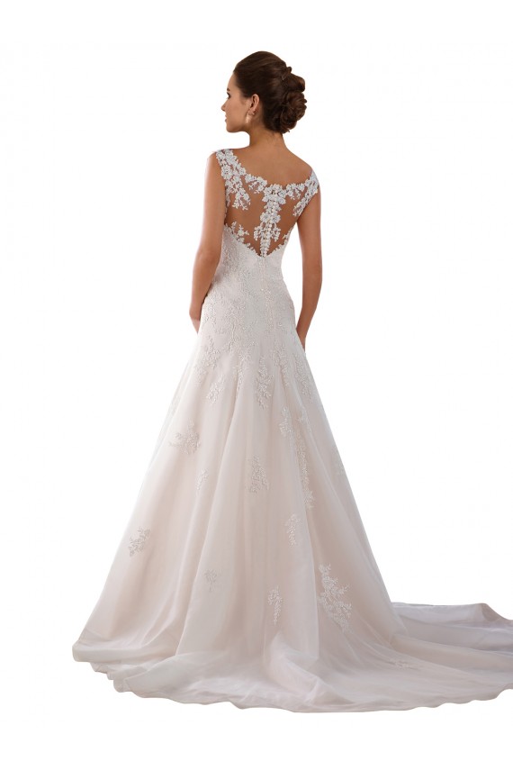 Ivoire Trapèze Scoop Tulle Robes de mariée à Vendre