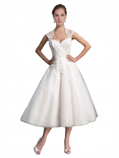 Ivoire Trapèze Tulle Dentelle Plage Robes de mariée à Vendre