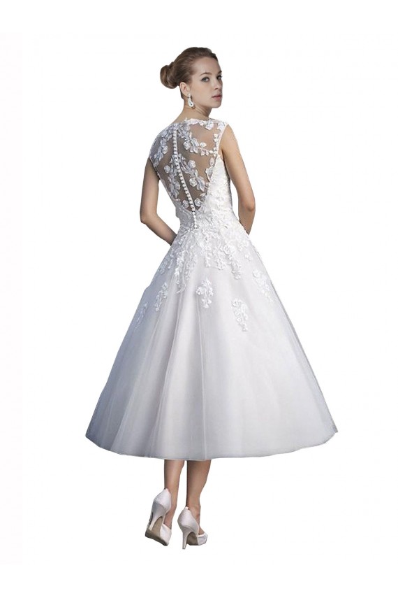 Ivoire Trapèze Tulle Dentelle Plage Robes de mariée à Vendre