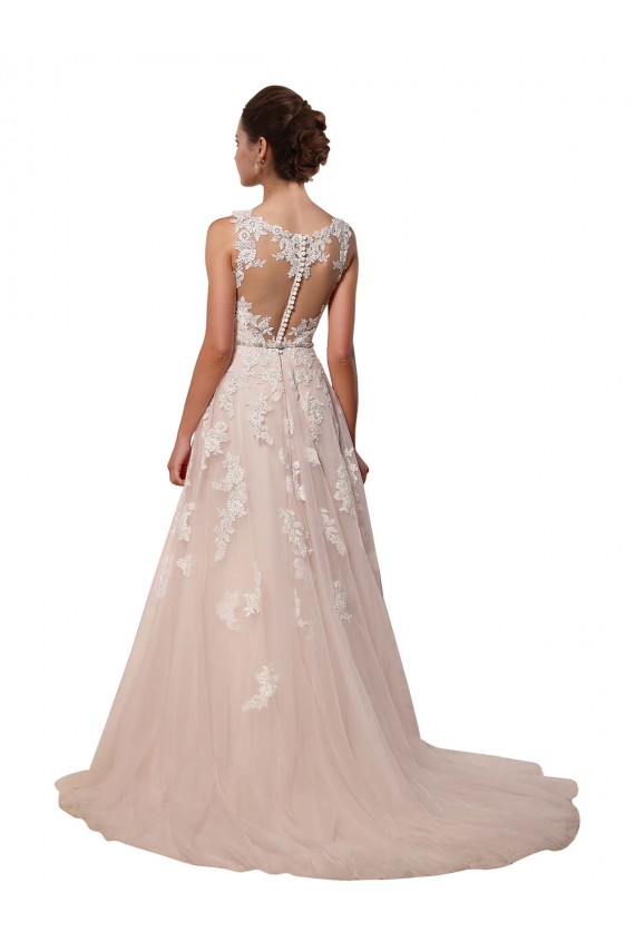 Ivoire Trapèze Tulle Dentelle Robes de mariée à Vendre