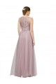 Light Lilac Trapèze Tulle Dentelle Longue Robes demoiselle d'honneur à Vendre