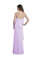 Lilas Trapèze Bretelles spaghetti Scoop Mousseline Longue Robes demoiselle d'honneur à Vendre