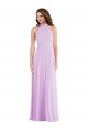 Lilas Trapèze Licou Mousseline Longue Robes demoiselle d'honneur à Vendre
