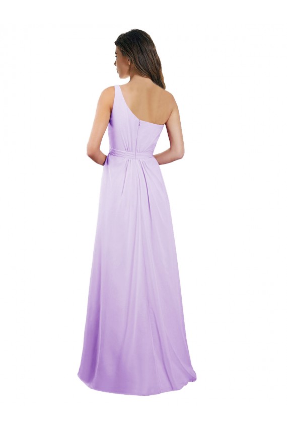 Lilas Trapèze Mousseline Longue Robes demoiselle d'honneur à Vendre
