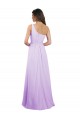 Lilas Trapèze Mousseline Longue Robes demoiselle d'honneur à Vendre