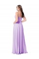 Lilas Trapèze Scoop Mousseline Longue Robes demoiselle d'honneur à Vendre