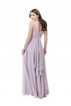 Lueur rose Trapèze Col V Mousseline Longue Robes demoiselle d'honneur à Vendre