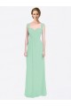 Menthe verte Trapèze Mousseline Longue Robes demoiselle d'honneur à Vendre