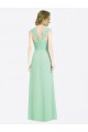Menthe verte Trapèze Mousseline Longue Robes demoiselle d'honneur à Vendre