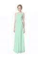 Menthe verte Trapèze Mousseline Longue Robes demoiselle d'honneur à Vendre