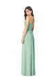 Menthe verte Trompette Sans bretelle Mousseline Longue Robes demoiselle d'honneur à Vendre