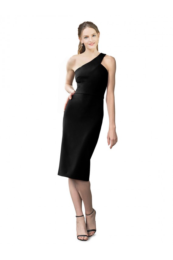 Noir Fourreau Crêpe Stretch Courte Robes demoiselle d'honneur / Robes de soirée / Robes de cocktail à Vendre