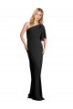 Noir Fourreau Crêpe Stretch Longue Formelles Robes demoiselle d'honneur / Robes de soirée / Robes de bal à Vendre