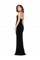 Noir Fourreau Licou Col Haut Velours Stretch Longue Robes demoiselle d'honneur / Robes de bal à Vendre