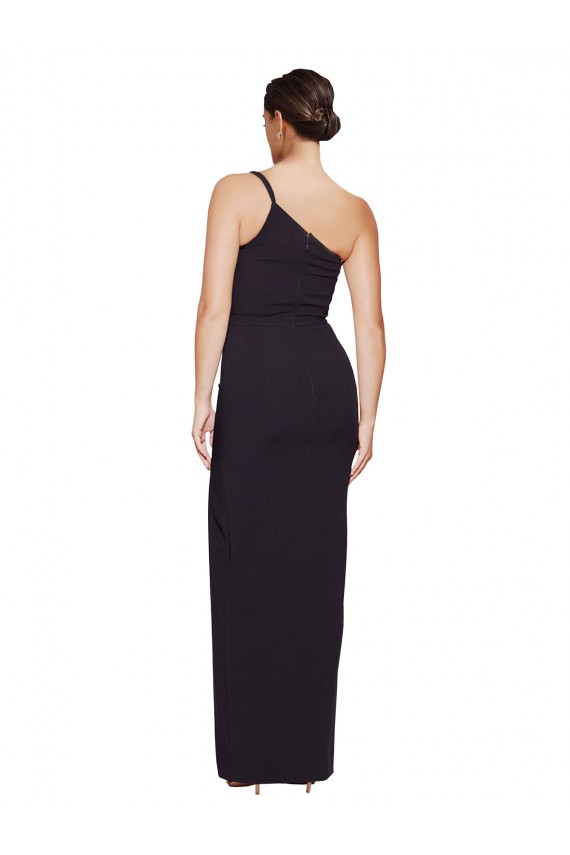 Noir Fourreau Sans bretelle Crêpe Stretch Longue Formelles Robes demoiselle d'honneur / Robes de soirée / Robes de bal à Vendre
