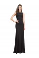 Noir Sirène Bateau Crêpe Stretch Longue Robes demoiselle d'honneur / Robes de bal à Vendre