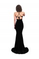 Noir Sirène Col V Spandex Longue Formelles Robes demoiselle d'honneur / Robes de soirée / Robes de bal à Vendre