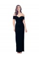 Noir Sirène Épaule Dénudée Crêpe Stretch Longue Formelles Robes demoiselle d'honneur / Robes de soirée / Robes de bal à Vendre