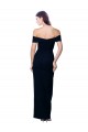 Noir Sirène Épaule Dénudée Crêpe Stretch Longue Formelles Robes demoiselle d'honneur / Robes de soirée / Robes de bal à Vendre