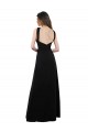 Noir Trapèze Licou Mousseline Longue Robes demoiselle d'honneur à Vendre