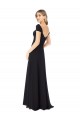 Noir Trapèze Mousseline Longue Robes demoiselle d'honneur à Vendre
